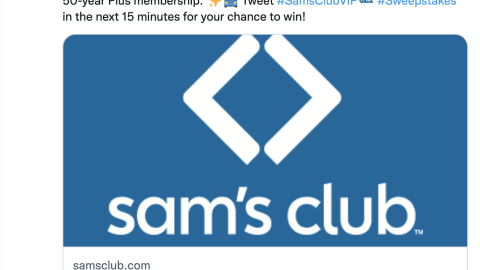 Sam's Club 'More Points on the Board' Tweet
