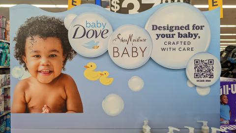 Walmart Dove Shea Moisture 'Designed For Your Baby' Endcap Display
