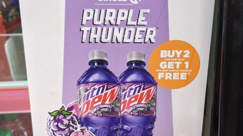 Mtn Dew 'Purple Thunder' Circle K Cooler Cling