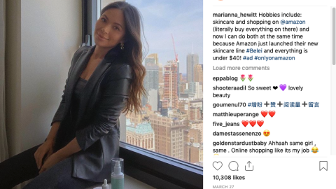 Marianna Hewitt Belei Sponsored Instagram Update