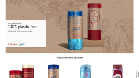 Walmart P&G 'Plastic-Free Deodorants' Showcase