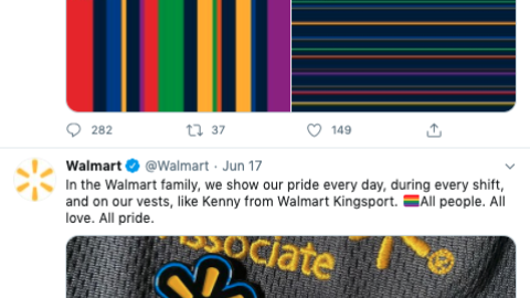 Walmart 'Pride Month' Twitter Updates