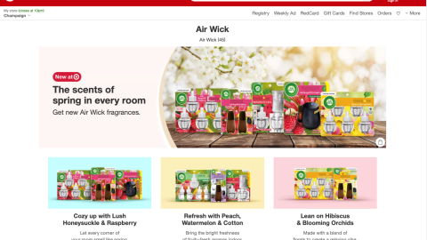 Target Air Wick 'Scents of Spring' Brand Showcase