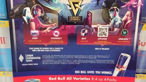 Red Bull Walmart 'Level Up Your Game' Sign