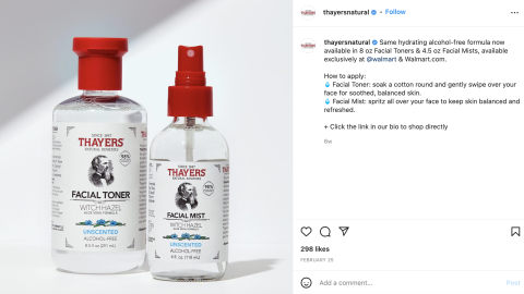Thayers Walmart 'How to Apply' Instagram Update