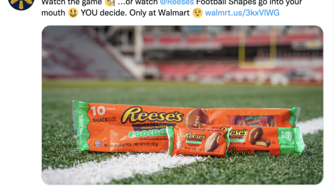 Walmart Reese's 'Watch the Game' Tweet