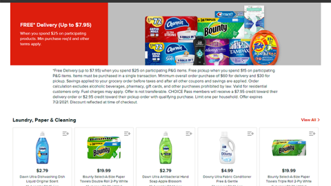 Giant Co. P&G 'Spend and Save' Landing Page
