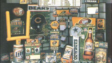Miller Lite/NFL Football Display