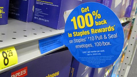 Staples Rewards Promotion Shelf Talker
