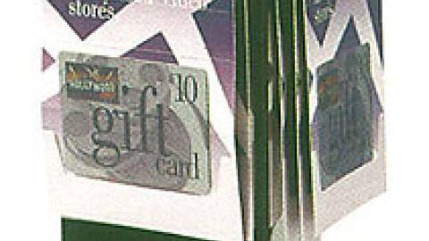 Hollywood Video Gift Cards Display