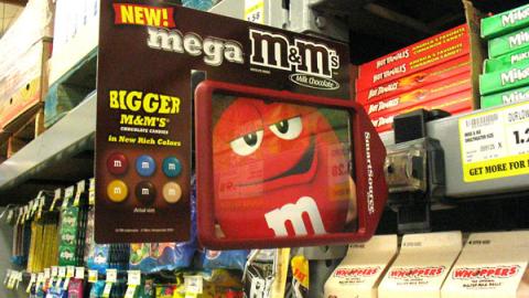 Mega M&M's Shelf Sign