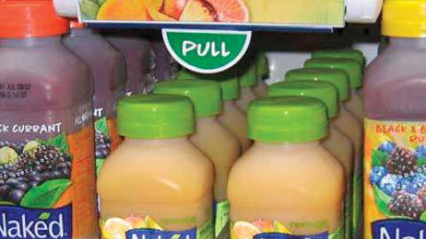 Naked Juice Pull-down Shelf Sign
