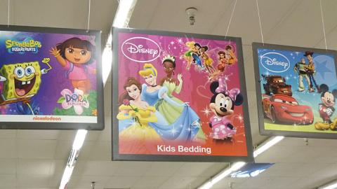 Kmart Disney Ceiling Signs