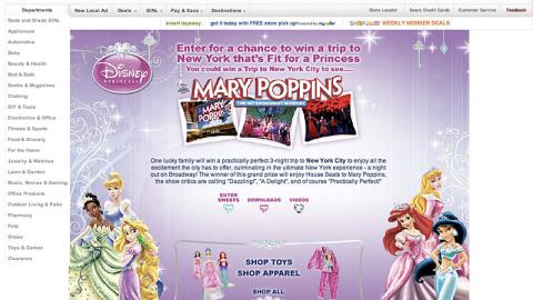 Kmart Disney Princess Webpage