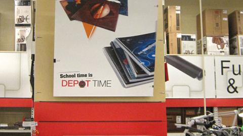 Office Depot 'Be Bolder' Back-to-School Endcap Header