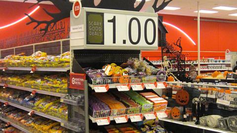 Target 'Scary Good Deals' Candy Endcap