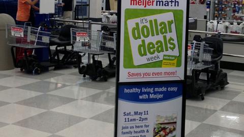 Meijer 'Dollar Deals' Stanchion Sign