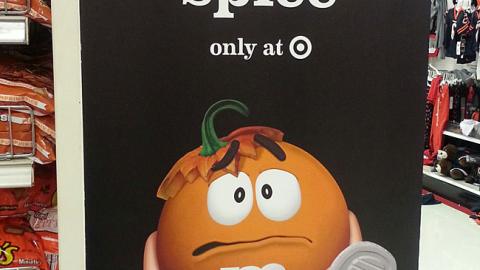 M&M's Target 'Pumpkin Spice' Side Panel