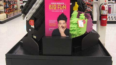 Target 'Big Fun' Wig Table Display
