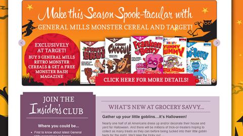 GrocerySavvy.com 'Monster Cereal' Carousel Ad