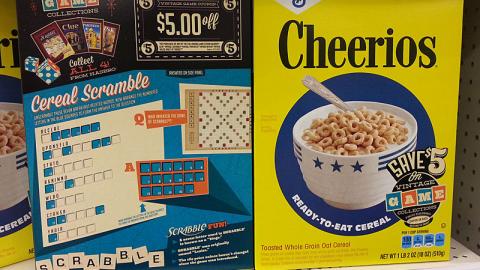Cheerios Hasbro 'Vintage Game Collections' Packaging