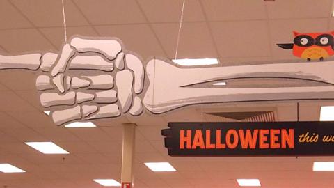 Target Halloween Directional Ceiling Sign