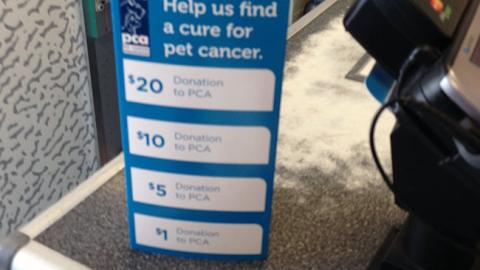 Petco Blue Buffalo 'Pet Cancer' Table Tent