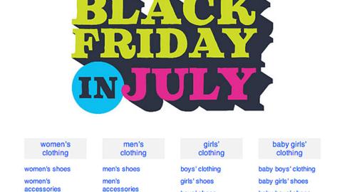 Target 'Black Friday in July' Email