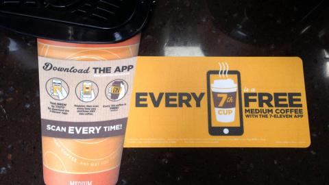 7-Eleven 'Every 7th Cup Free' Counter Cling