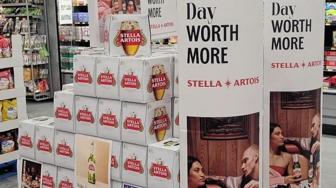 Stella Artois display